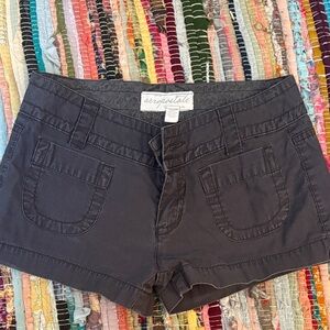 Aeropostale Women's Dark Charcoal Jean Shorts